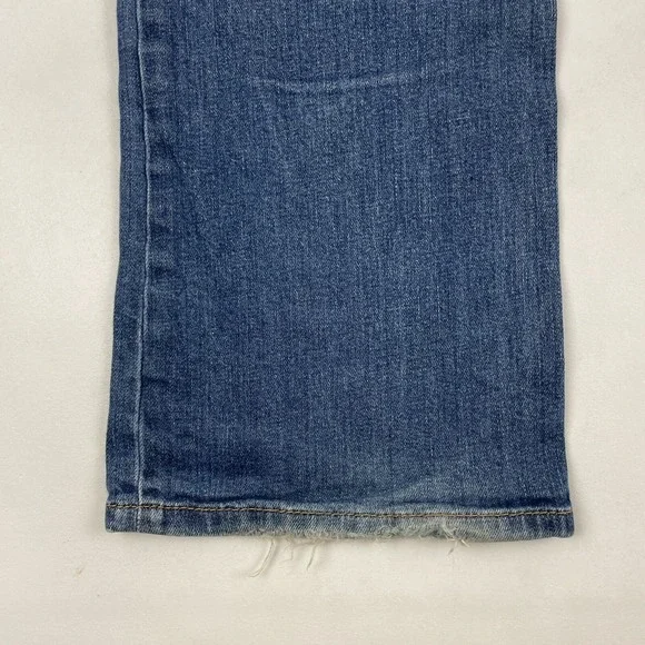 Loft Original Boot Bootcut Denim Blue Jeans Sz 8 Cotton Spandex Stretch Med Wash - Picture 9 of 10